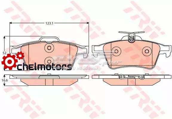 Колодки на гальмо задній дисковий GDB2086 TRW