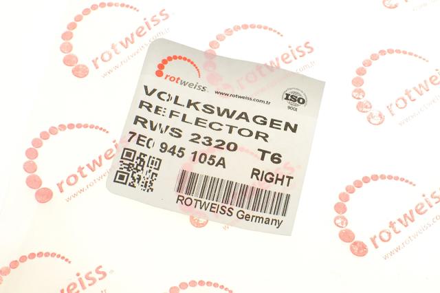 Левый отражатель бампера Rotweiss RWS2320