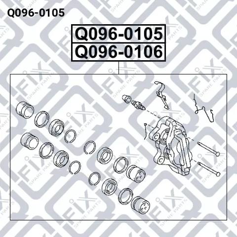 Купить Q0960105 Q-fix Суппорт тормозной передний левый