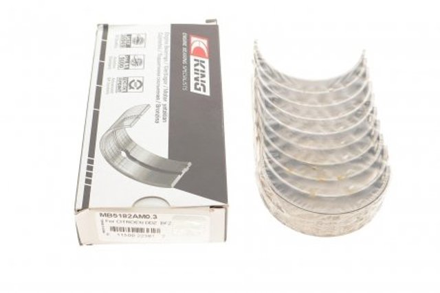 Вкладыши коленвала, коренные, комплект, 1-й ремонт (+0,25) Glyco H10745030 цена, от 20.91 USD