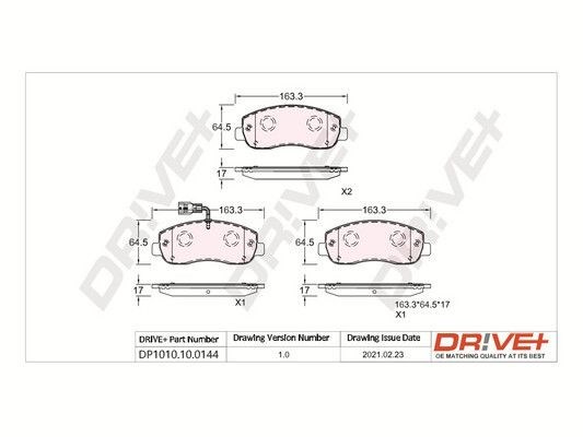 Передние тормозные колодки DP1010100144 Dr!ve+