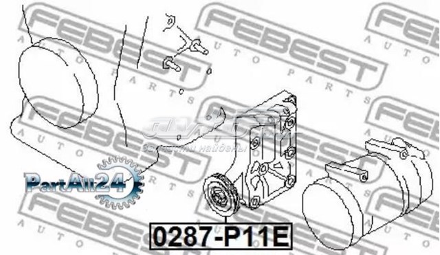 Ролик натяжителя ременя агрегатів 0287P11E FEBEST