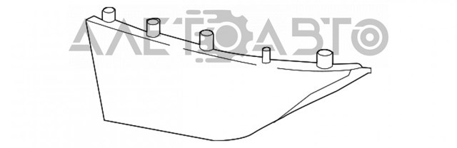 Placa sobreposta do pára-choque traseiro esquerdo para Toyota Prius (ZVW5)