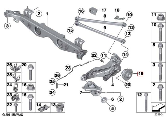 Підшипник ступиці колеса 33416786552 BMW