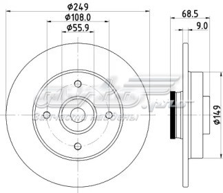 Тормозные диски 4163200600 JP Group