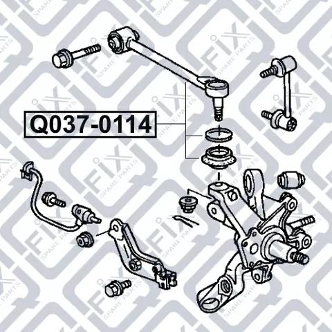 Купить Q0370114 Q-fix Рычаг задней подвески верхний