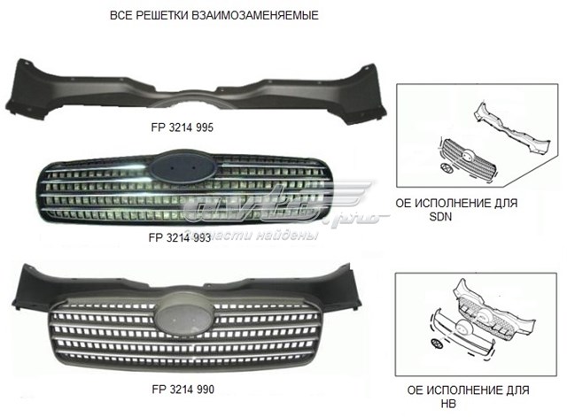 Решетка радиатора FP3214990 FPS