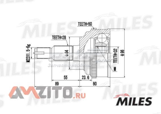 ШРУС наружный передний GA20155 Miles