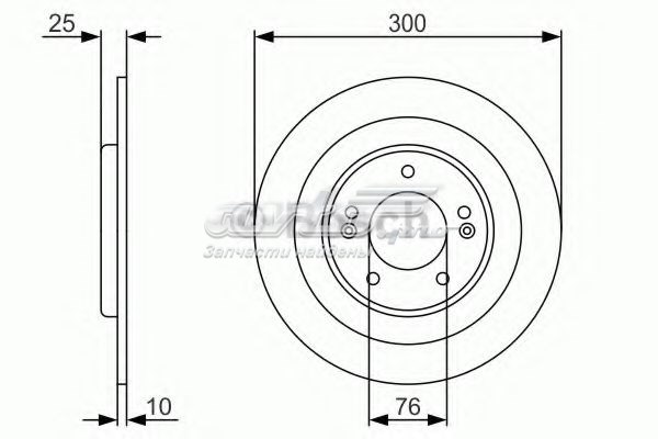 Диск гальмівний задній 0986479A46 BOSCH