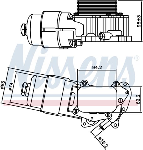 Корпус масляного фільтра 90703 NISSENS