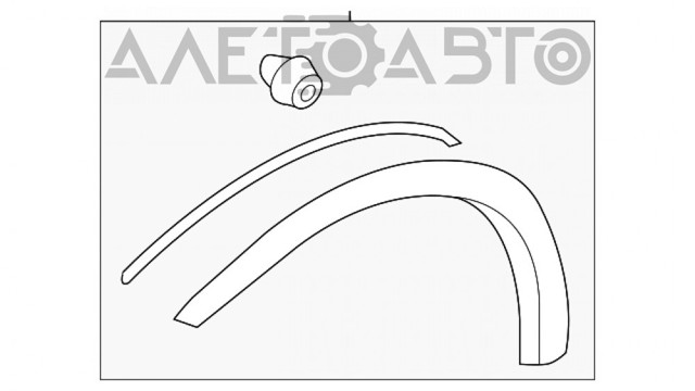 Молдинг передней арки колеса, правый FPS FP4824378 цена, от 23.29 USD