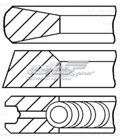 Кольца поршневые на 1 цилиндр, 2-й ремонт (+0,50) KOLBENSCHMIDT 800059910050