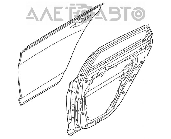 77004C1030 Hyundai/Kia Дверь задняя, правая