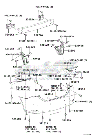 Бампер задній 5215902999 TOYOTA