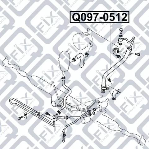 Купить Q0970512 Q-fix Шланг ГУР высокого давления