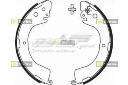 BC07620 Starline sapatas do freio traseiras de tambor