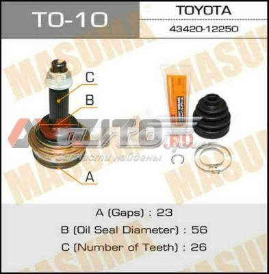 TO10 Masuma junta homocinética externa dianteira