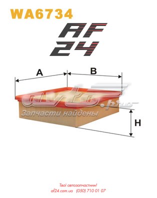 Повітряний фільтр двигуна WA6734WIX WIX