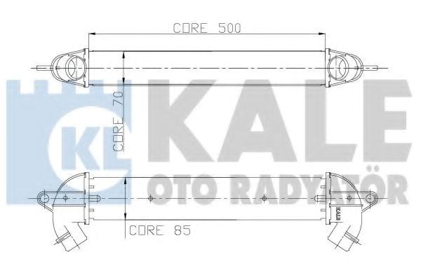 Радіатор интеркуллера 157000 KALE