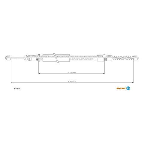 Трос ручного гальма задній, лівий 410267 ADRIAUTO