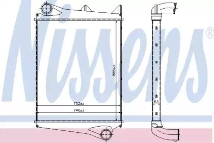 Охолоджувач наддувочного повітря 96966 NISSENS