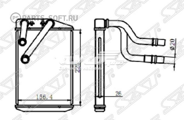 Радиатор печки STPG103950 SAT