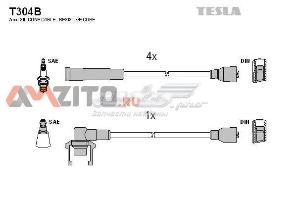 Проводи високовольтні T304B TESLA