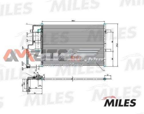 ACCB010 Miles радиатор кондиционера