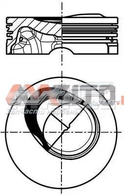 Поршень в комплекті на 1 циліндр, STD 028PI00130000 MAHLE