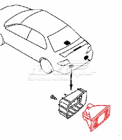 Фонарь противотуманный задний левый MN190013 Mitsubishi