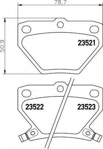 Колодки гальмівні задні, дискові 0446652010 TOYOTA