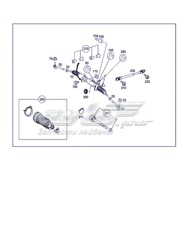 Наконечник рульової тяги, зовнішній A1643301103 MERCEDES