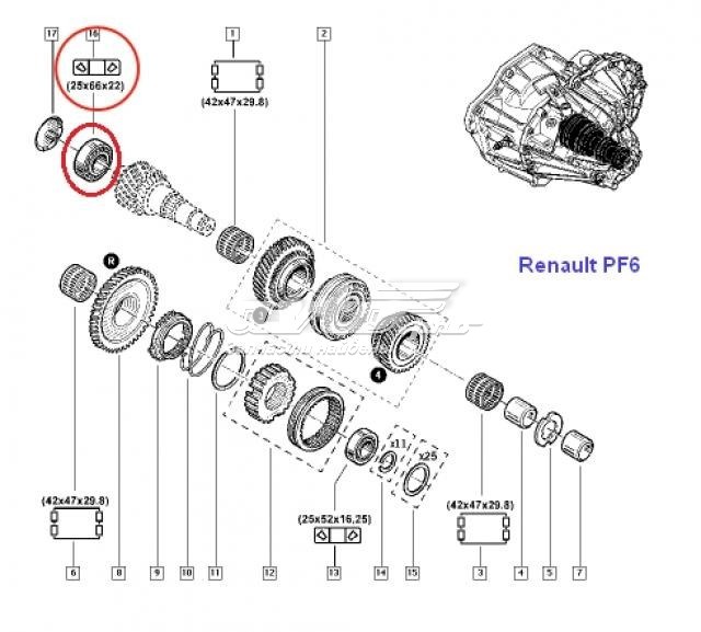 Підшипник КПП EC41446S01H206 SNR