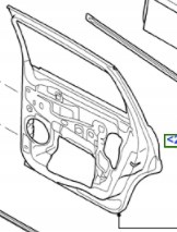 Porta traseira direita para Ford Galaxy (WA6)