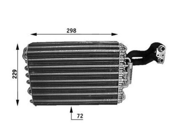 Радіатор кондиціонера салонний, випарник AE31000S MAHLE