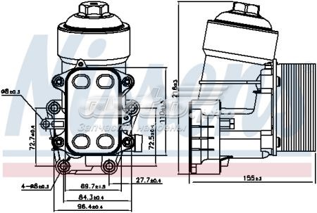 Корпус масляного фільтра 91158 NISSENS