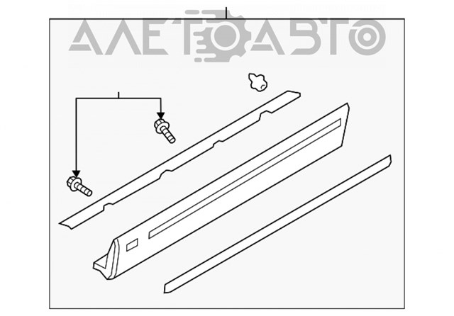 Накладка передніх лівих дверей TK4951RB0B MAZDA