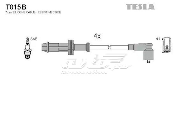 Провода высоковольтные, комплект TESLA T815B