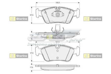 Колодки тормозные передние дисковые STARLINE BDS314