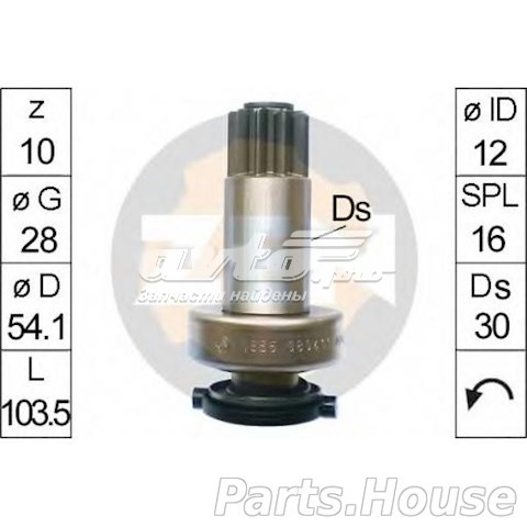 Бендикс стартера ZEN ZN1655