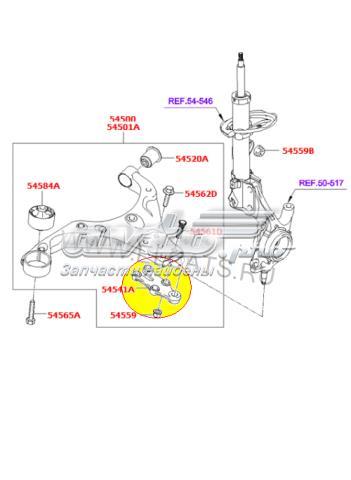 Кронштейн передньої кульової опори 545412E000 HYUNDAI