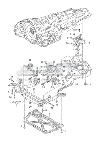 Опора кпп 8K0399151DB VAG