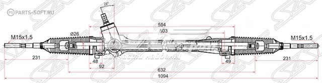 Рулевая рейка ST4551002390 SAT