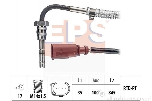 821422 Sidat sensor de temperatura dos gases de escape (ge, antes de filtro de partículas diesel)