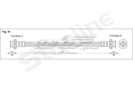 Задний тормозной шланг HABH1225 Starline