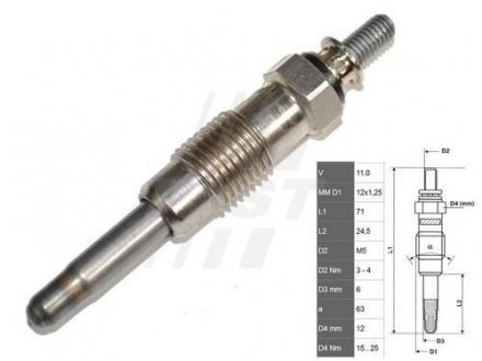 Свічка накалу FT82710 FAST