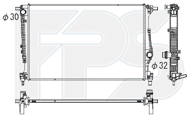 K68525071AA Fiat/Alfa/Lancia radiador de esfriamento de motor