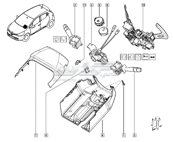 Пластина датчика дощу 285374701R RENAULT