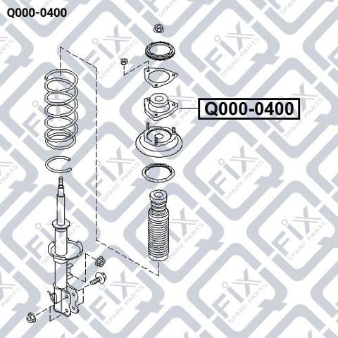 Опора заднего амортизатора Q-fix Q0000400 цена, от 18.33 USD