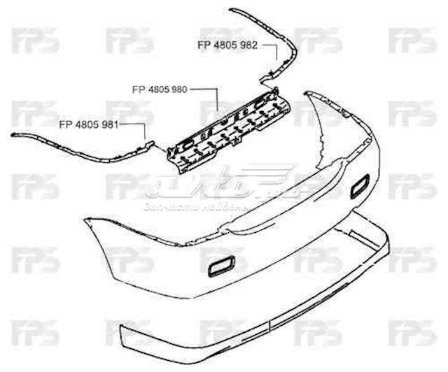 Кріплення бамера ліве FP4805981 FPS